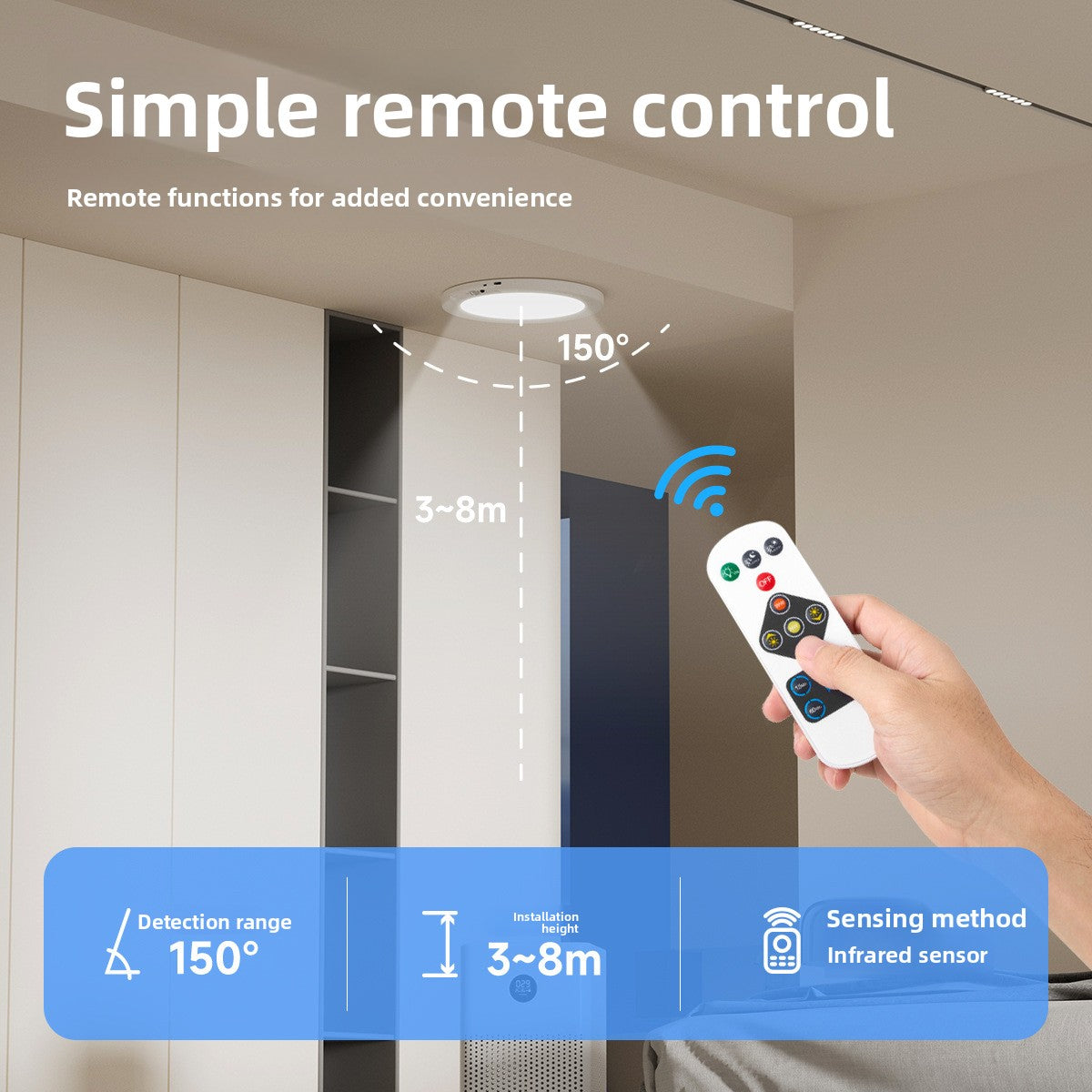 💡 3-Mode Motion Sensor Ceiling Light – Rechargeable, Magnetic, Wireless
