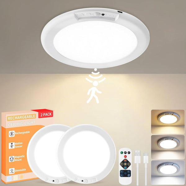 QuickGlow Magnetic Rechargeable Ceiling Light Pack